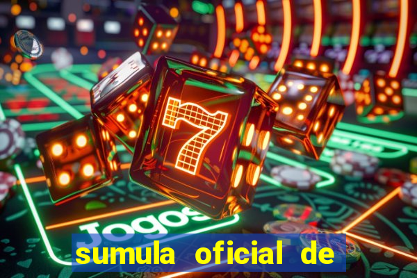 sumula oficial de futebol 7 society excel